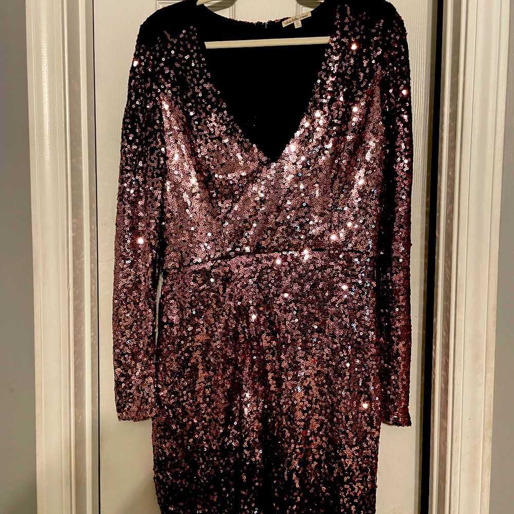 Charlotte Russe Pink Sequins Short Dress